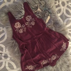 🎉 Rose Embroidered Romper